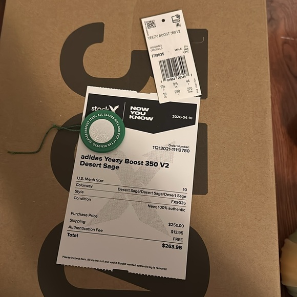 Adidas Yeezy Boost 350 V2 Desert Sage US 10 - Picture 4 of 6